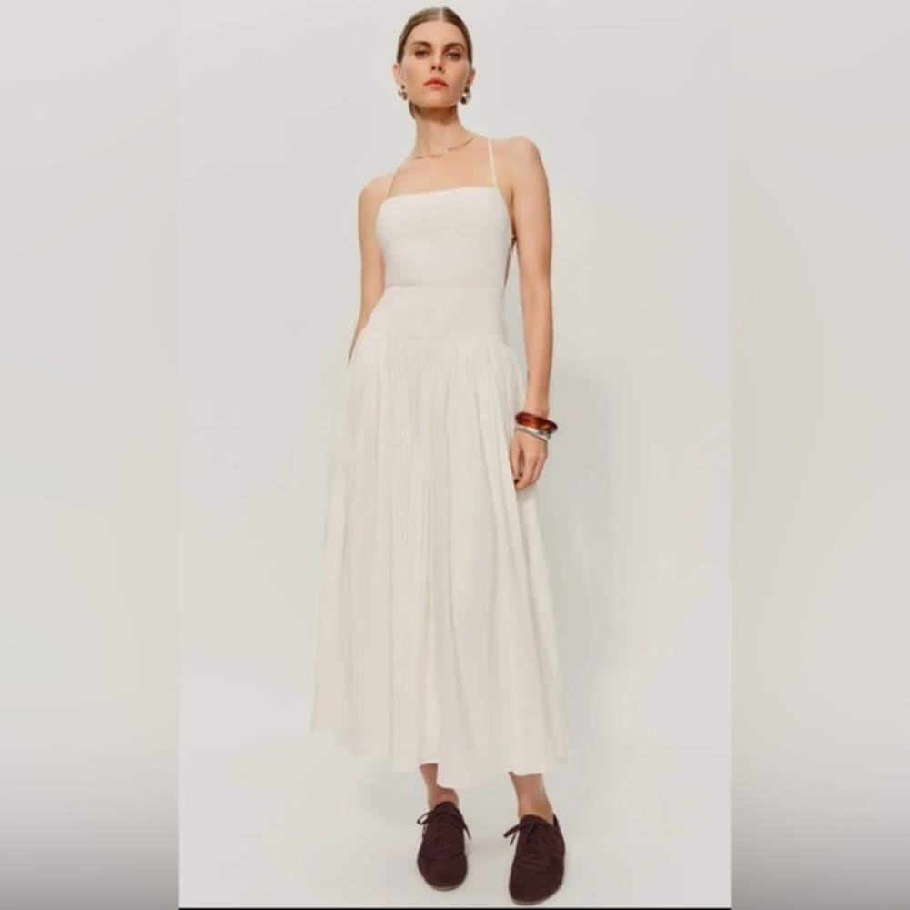 NWOT Reformation Perlette Sleeveless Halter Maxi Dress
